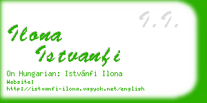 ilona istvanfi business card